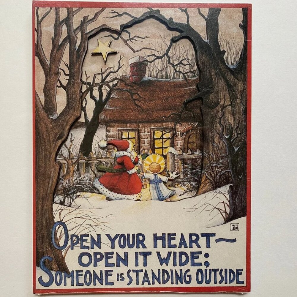 Mary Engelbreit Open Your Heart Cards to Keep Plaque Wall Hanging